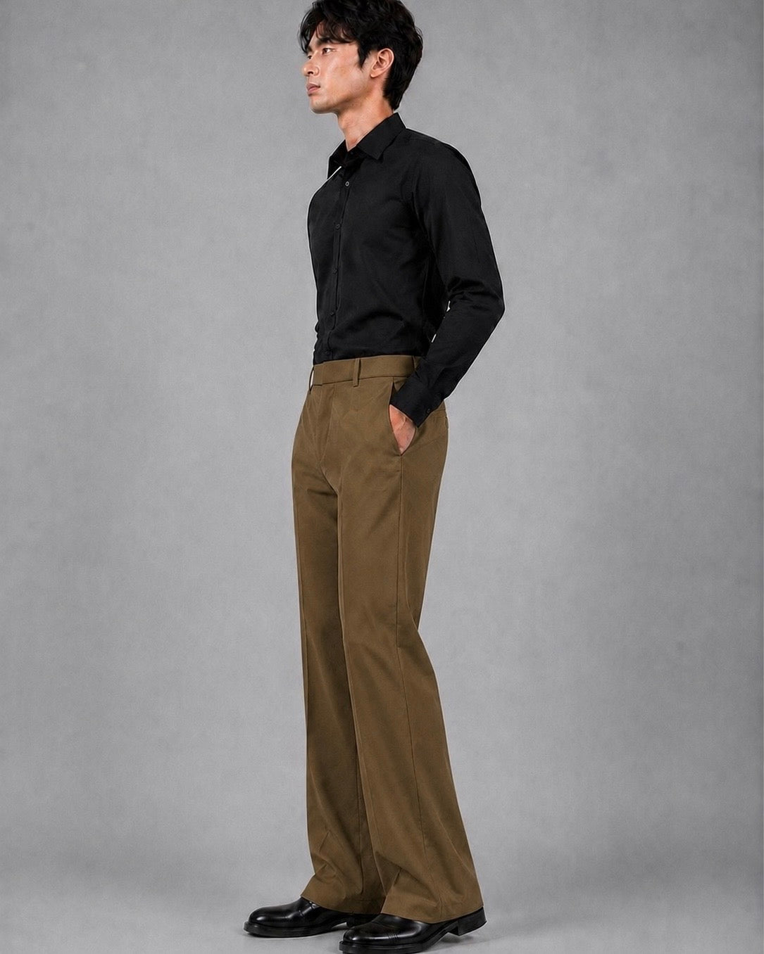 BROWN BOOTCUT PANTS