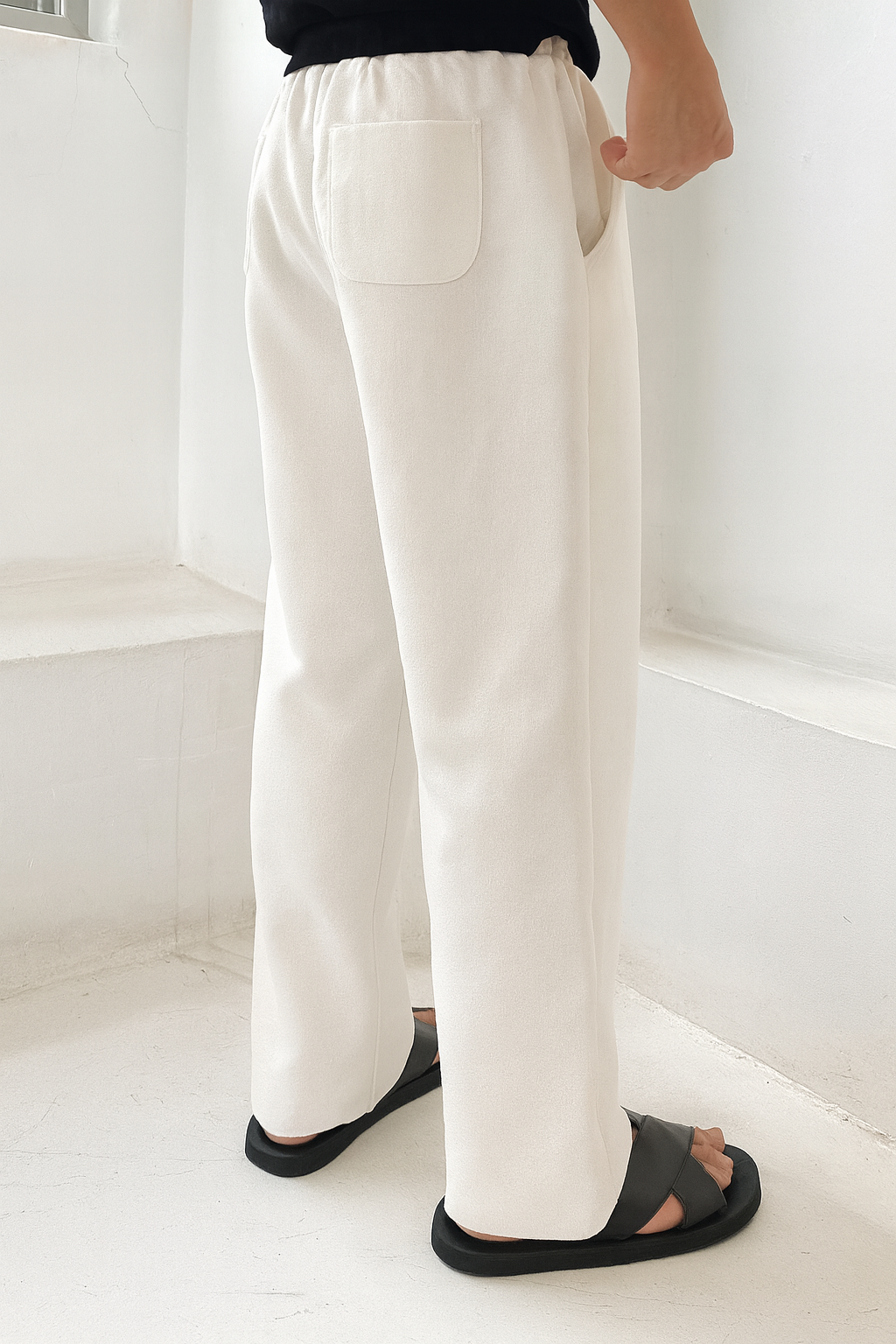 MILANO WHITE POLYLINEN PANTS