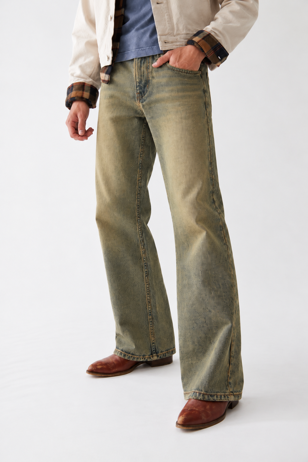MATCHA BROWN BOOTCUT DENIM