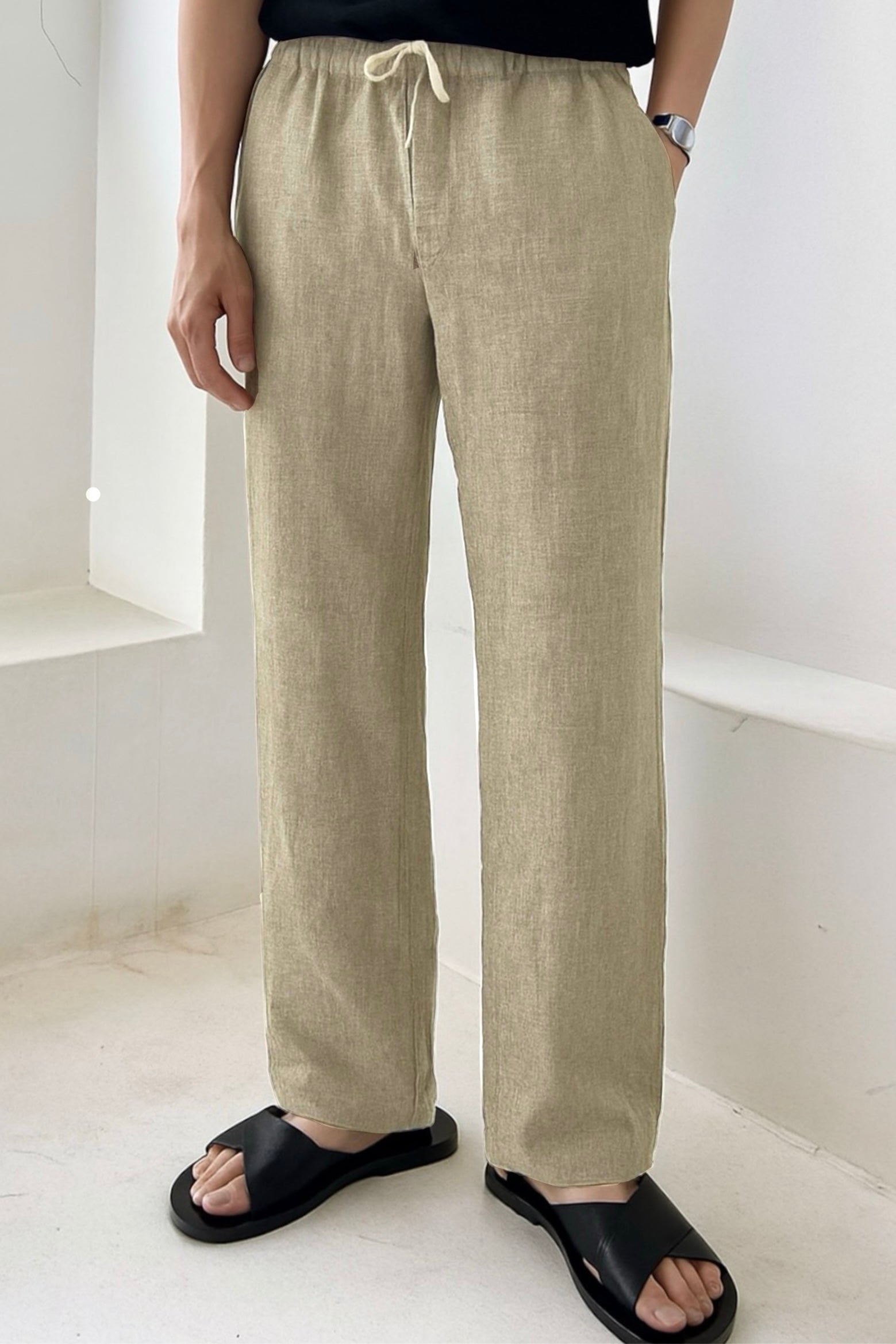 MILANO KHAKI LINEN PANTS
