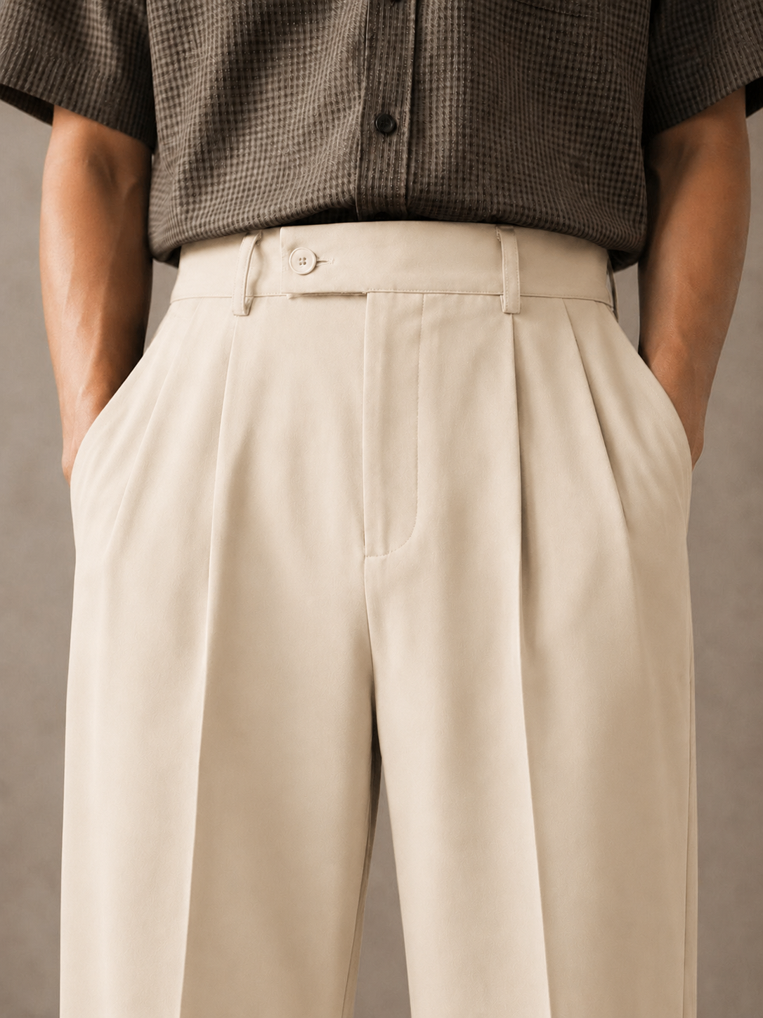 CREAM GRAVITY PANTS