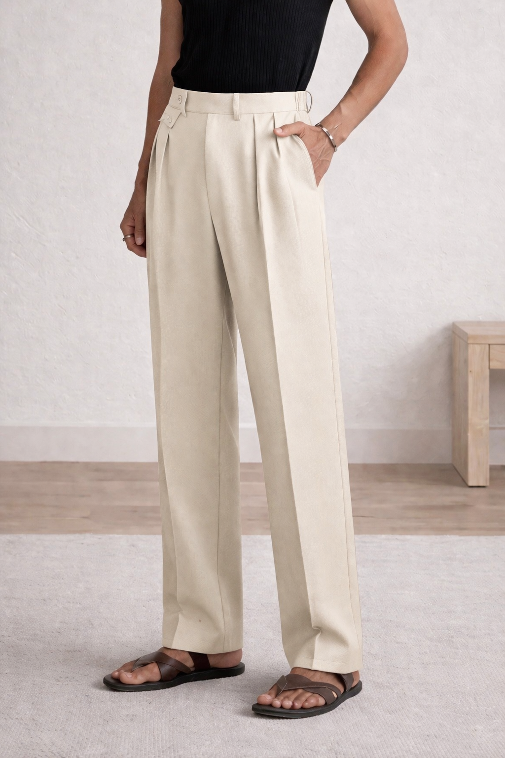 BEIGE GURKHA PANTS