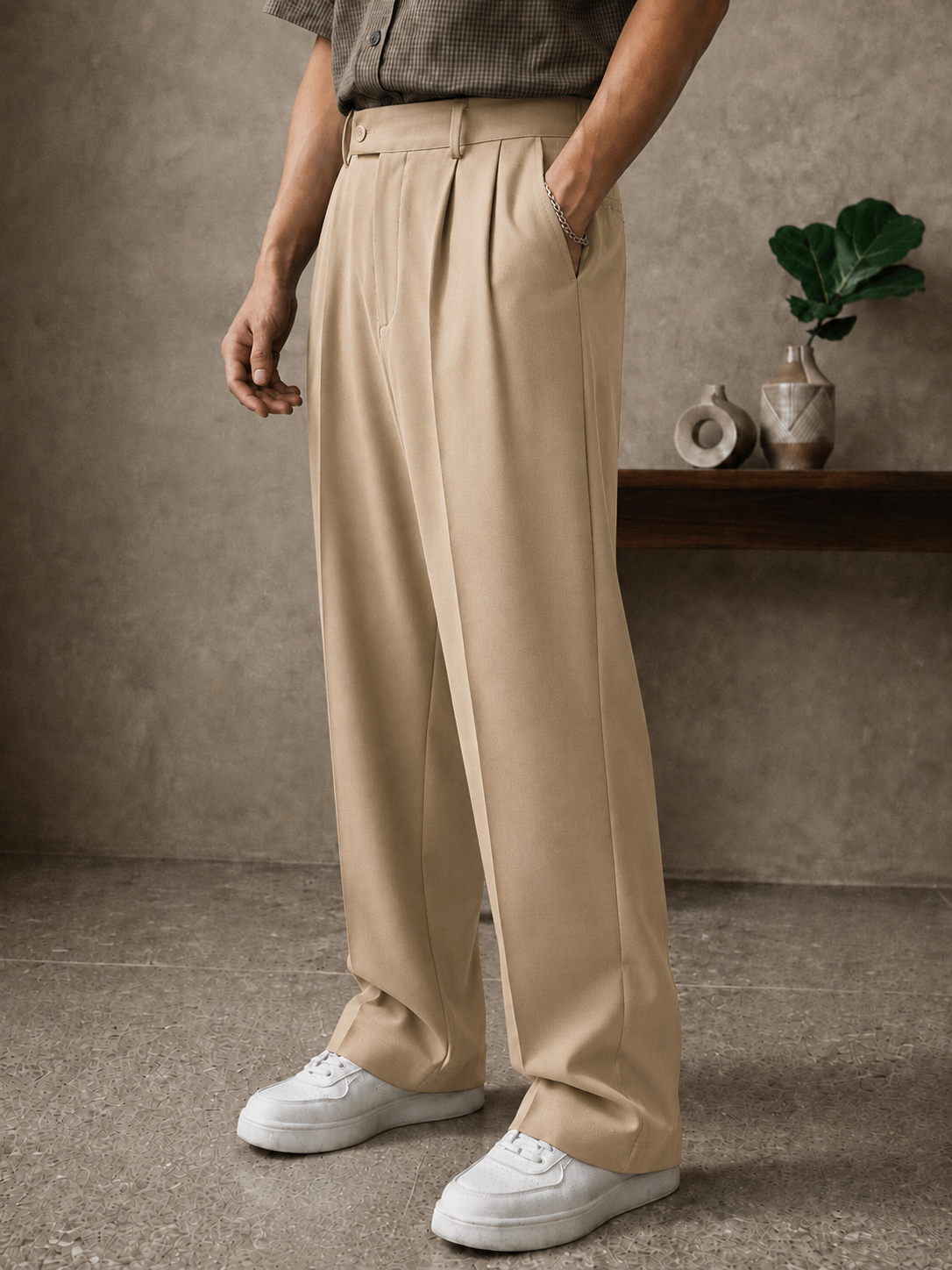 BEIGE GRAVITY PANTS