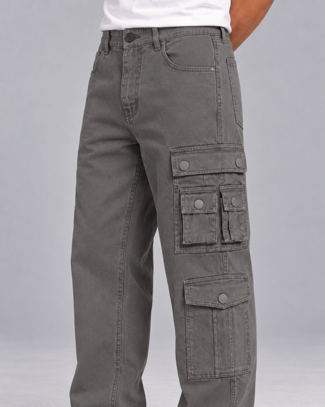 GRY TWELVE POCKET DRIFT CARGO
