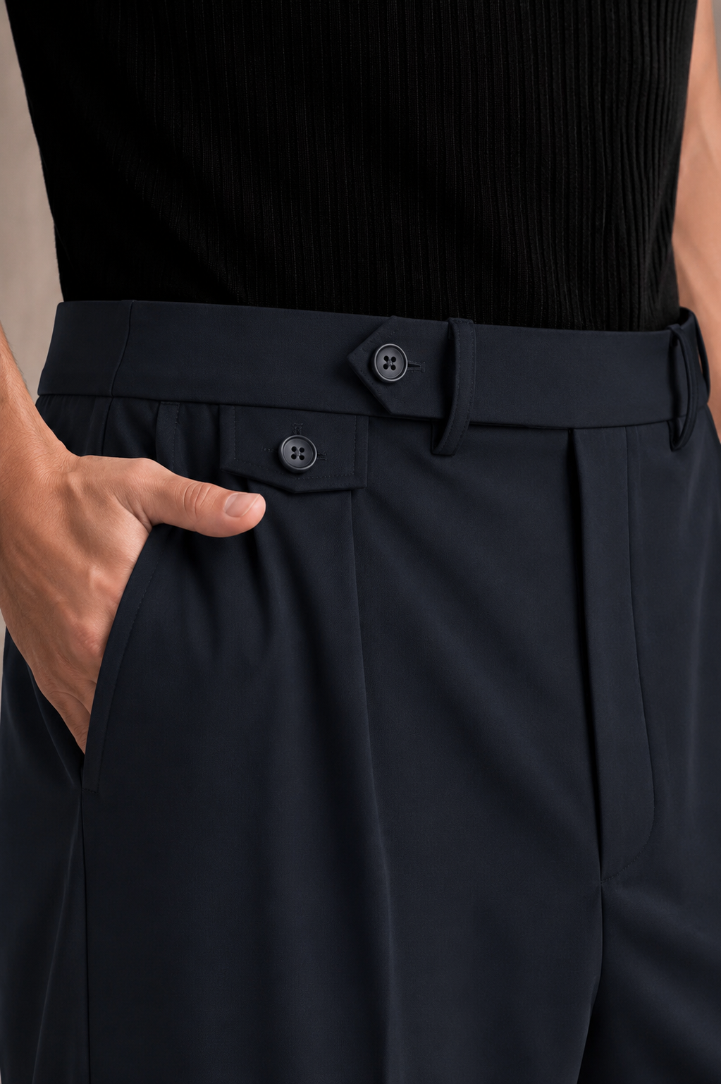 NAVY BLUE GURKHA PANTS