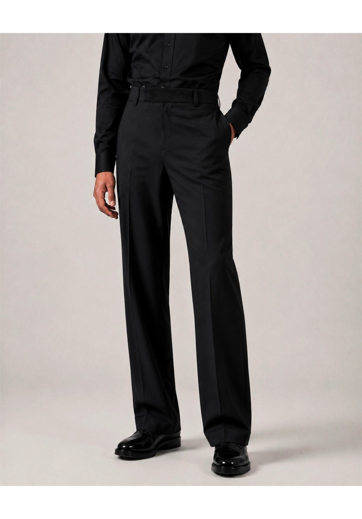 RELAXED BLACK BOOTCUT PANTS