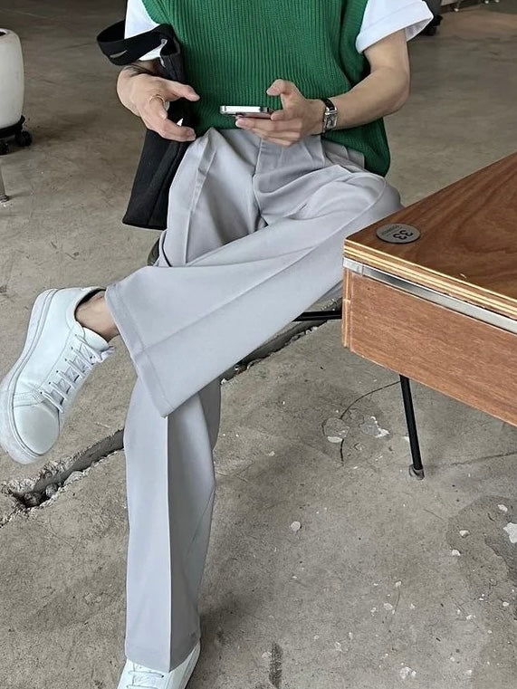 LIGHT GREY KOREAN PANTS