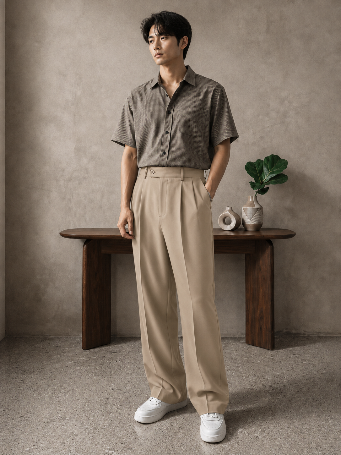BEIGE GRAVITY PANTS