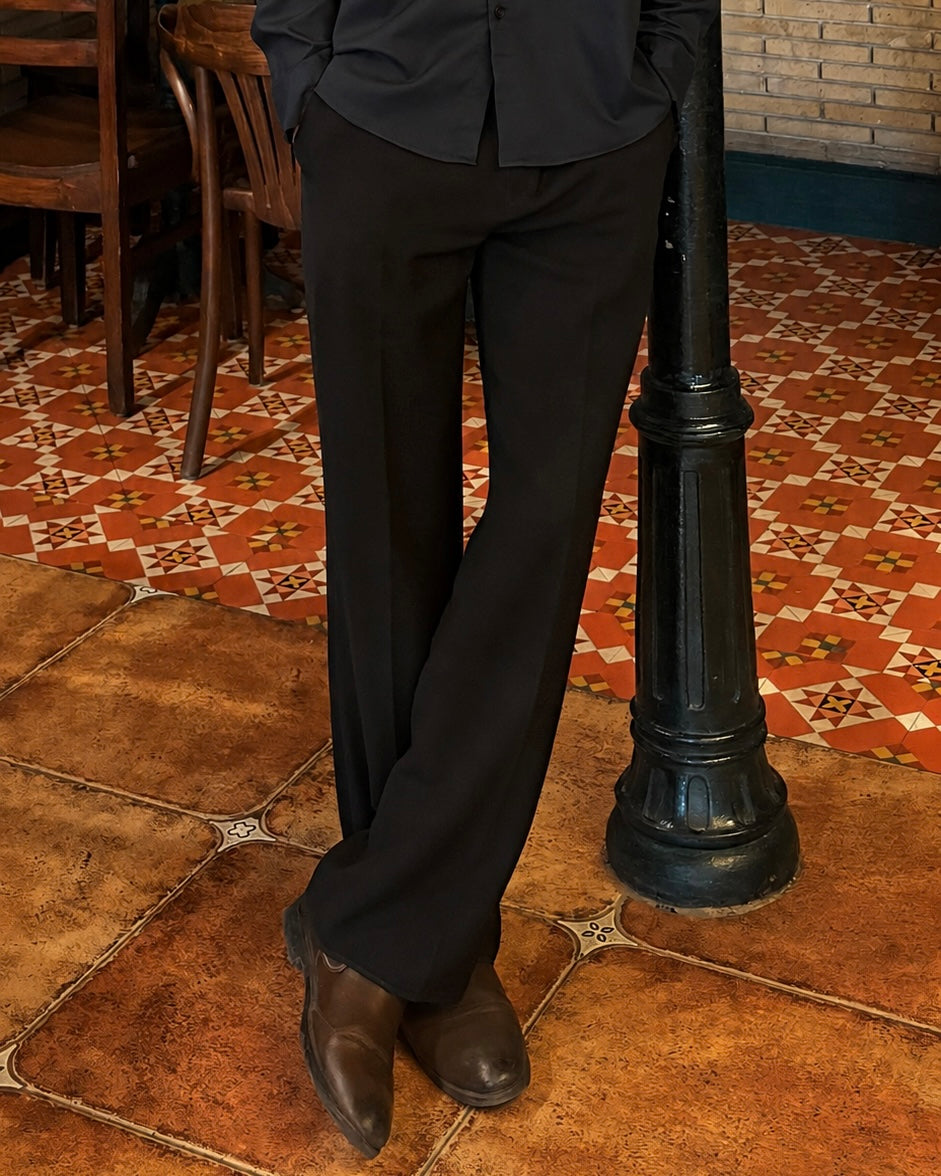 BLACK BOOTCUT PANTS