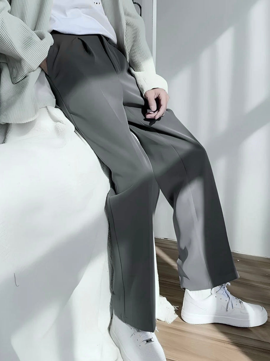 DARK GREY KOREAN PANTS