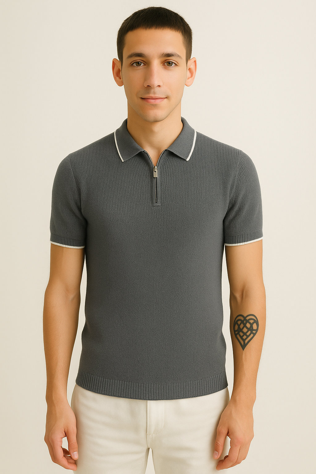 GREY COLLAR POLO
