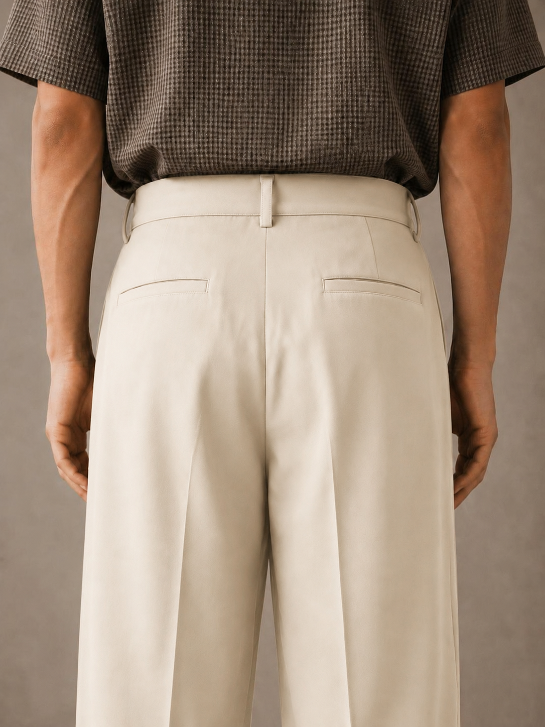CREAM GRAVITY PANTS