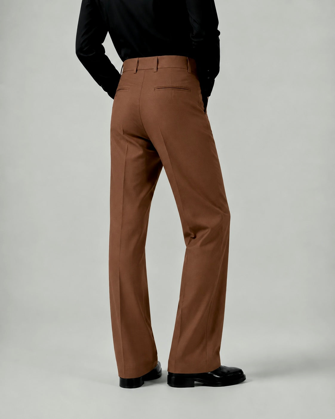 RELAXED COPPER BROWN BOOTCUT PANTS