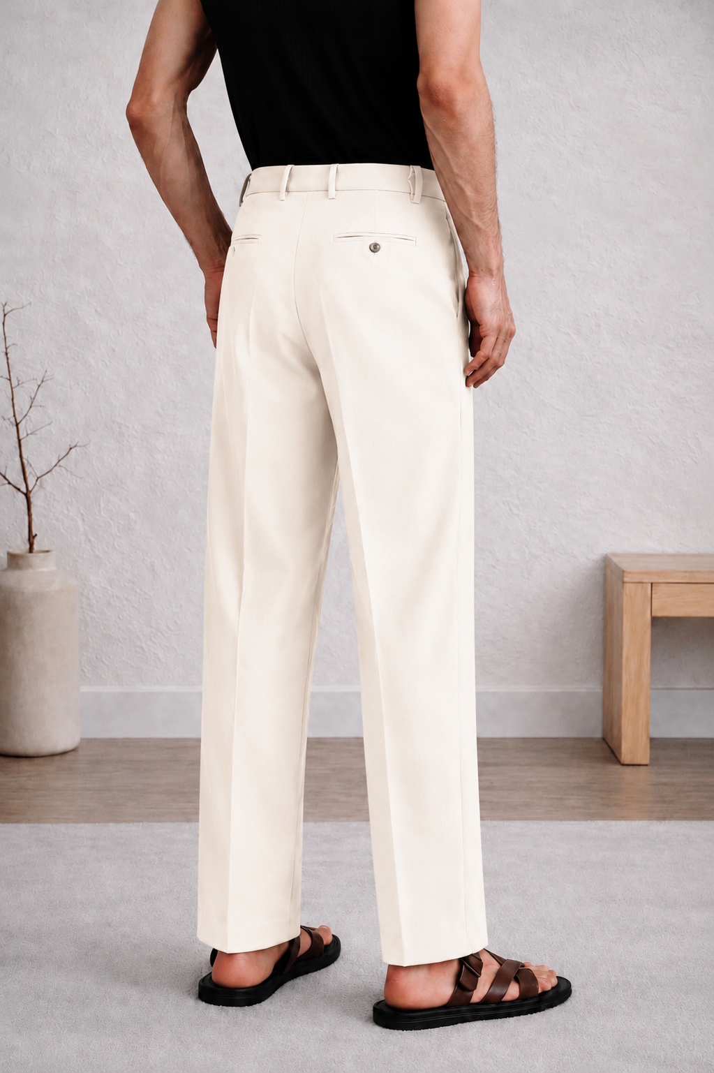 WHITE GURKHA PANTS