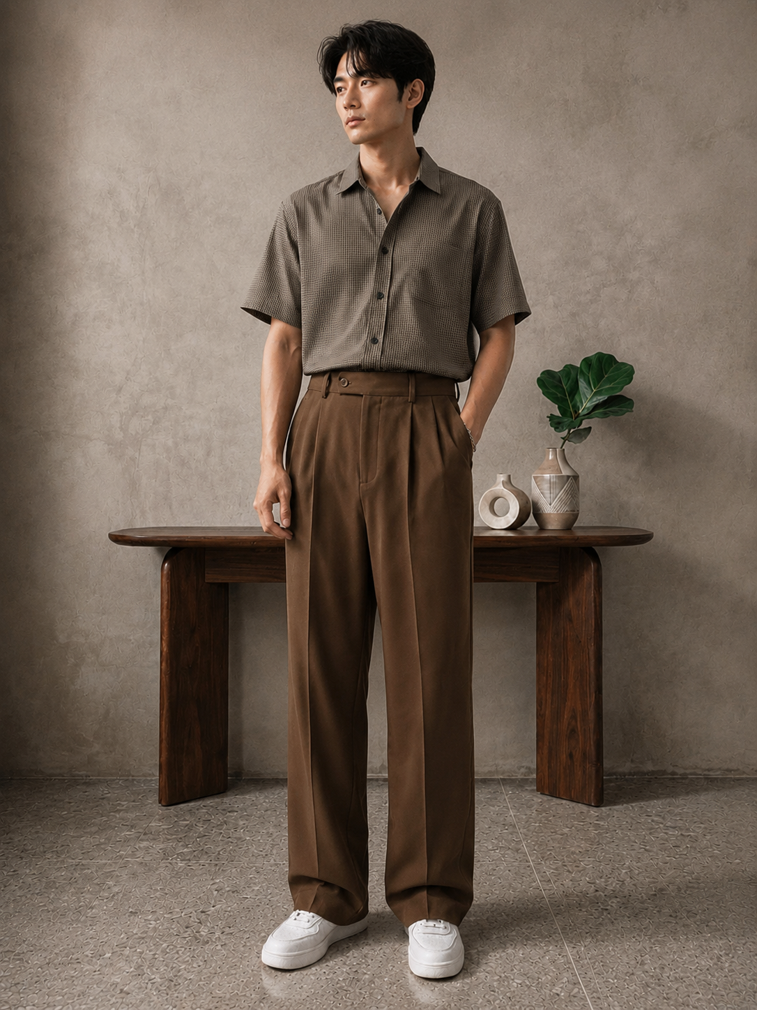 LIGHT BROWN GRAVITY PANTS