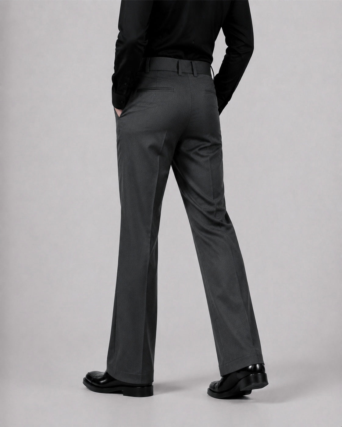 RELAXED DARK GREY BOOTCUT PANTS