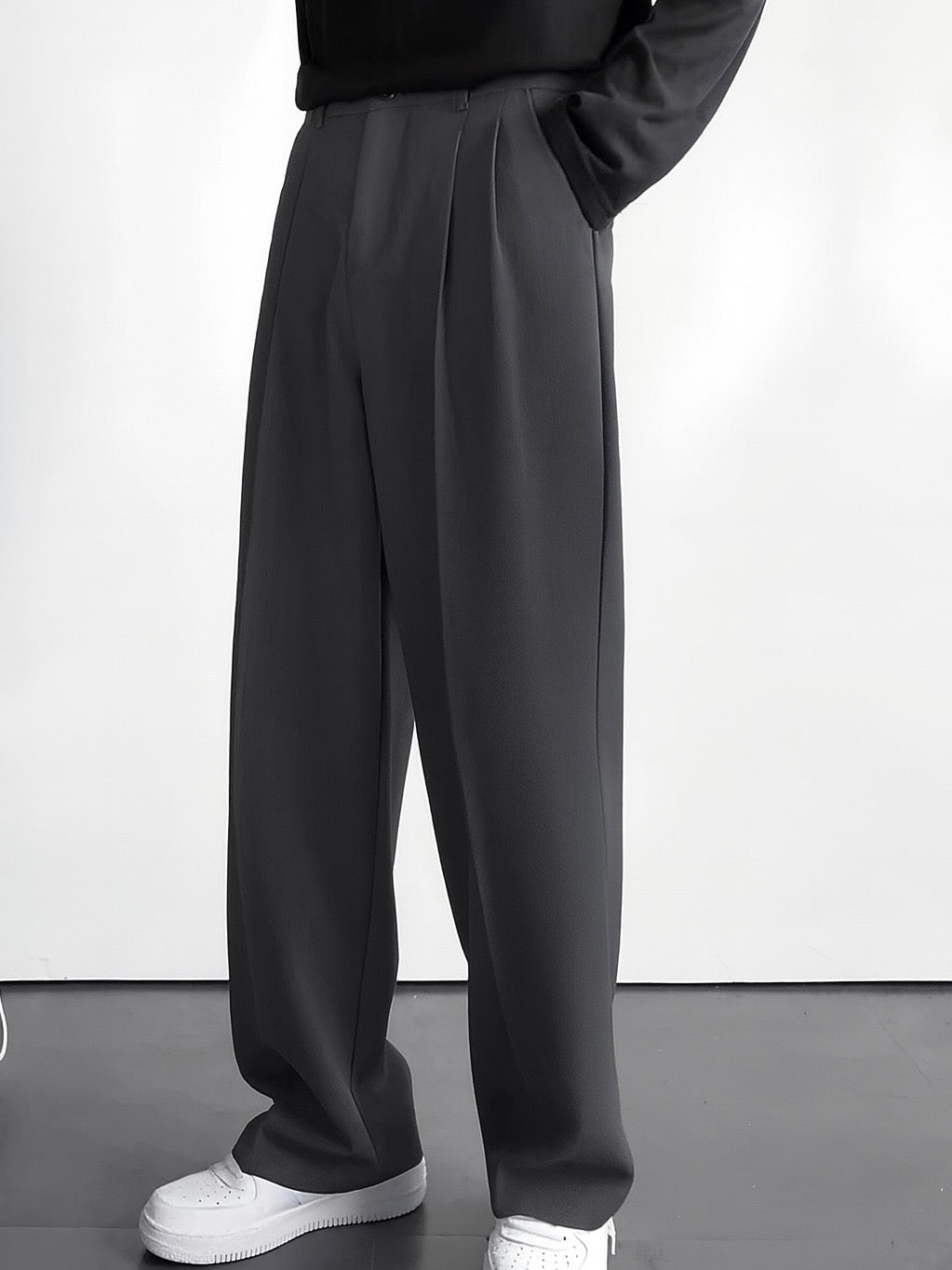 Charcoal Grey Korean Pants