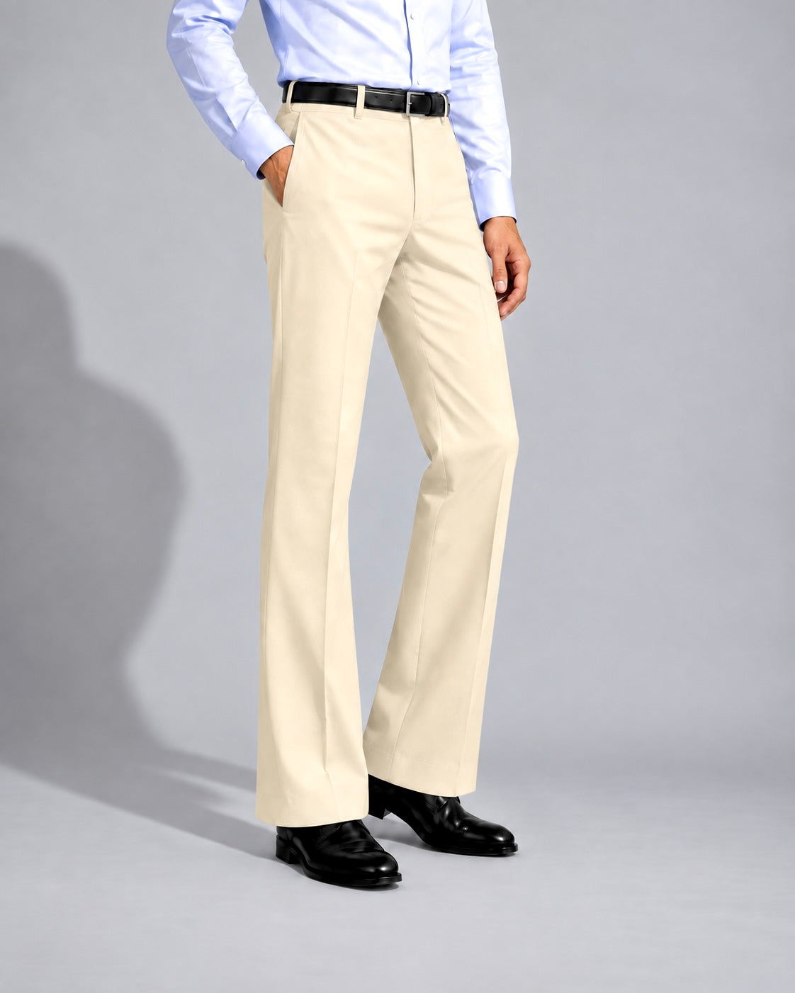 CREAM BOOTCUT PANTS