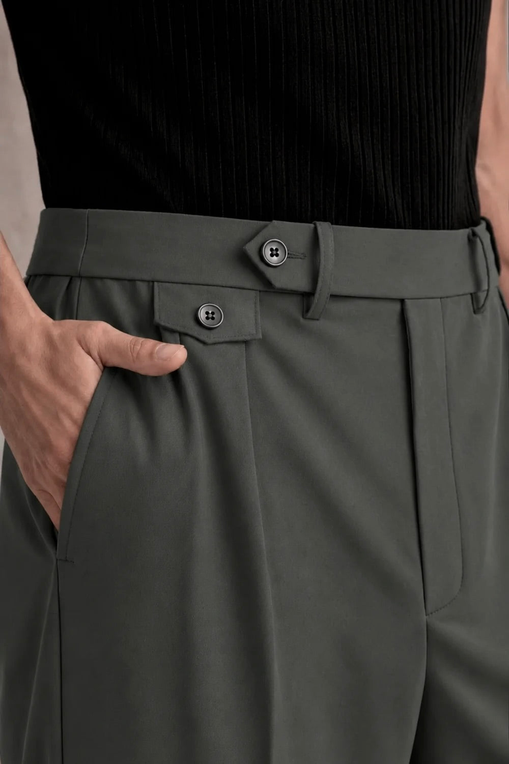 SLATE GREY GURKHA PANTS