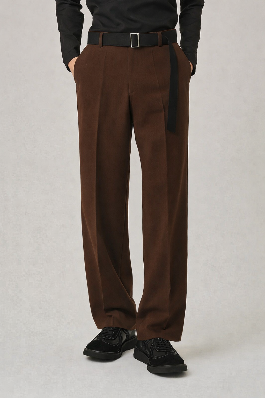 BROWN BABGY FORMAL KOREAN PANTS