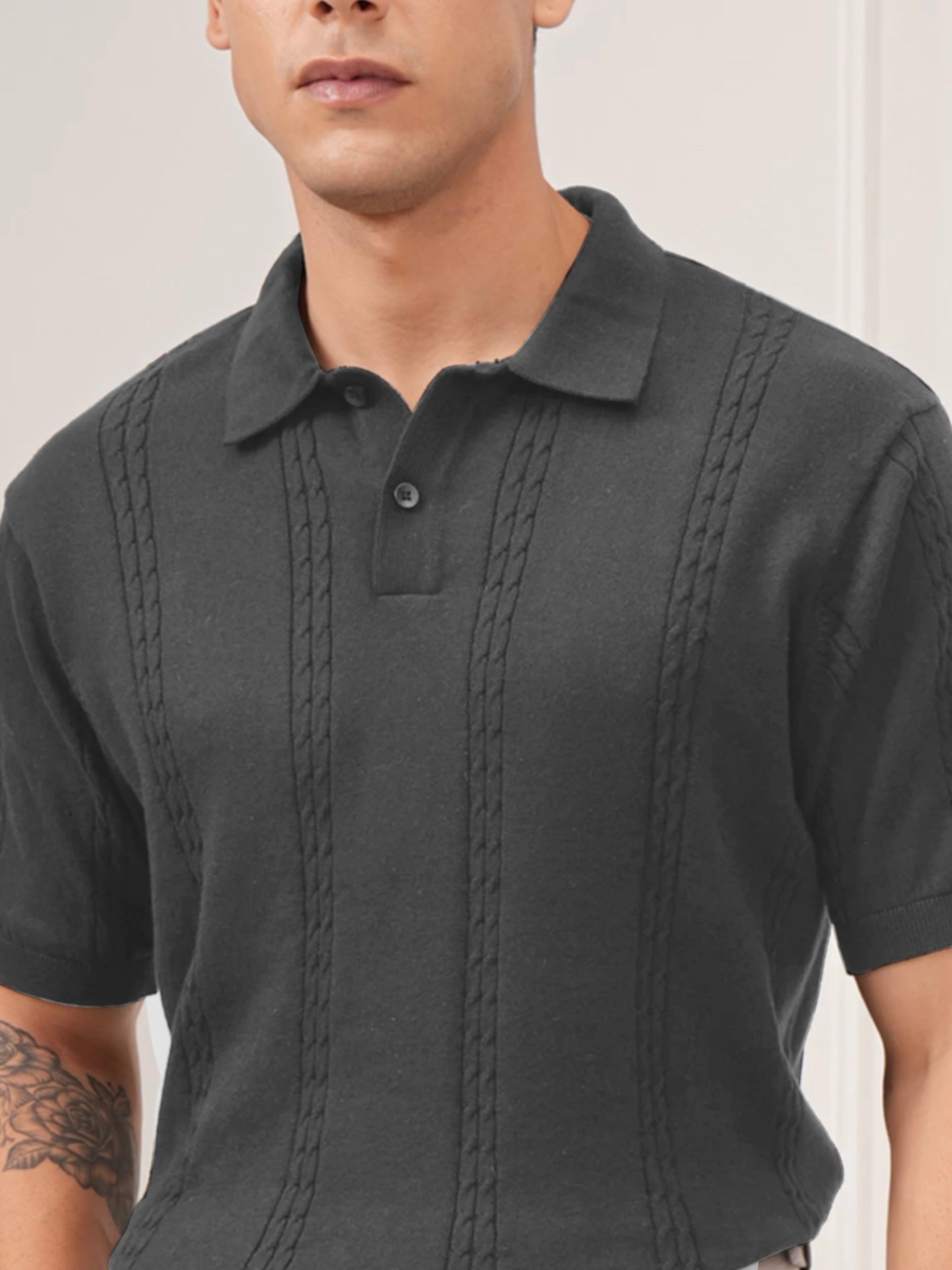 GREY CHAIN POLO