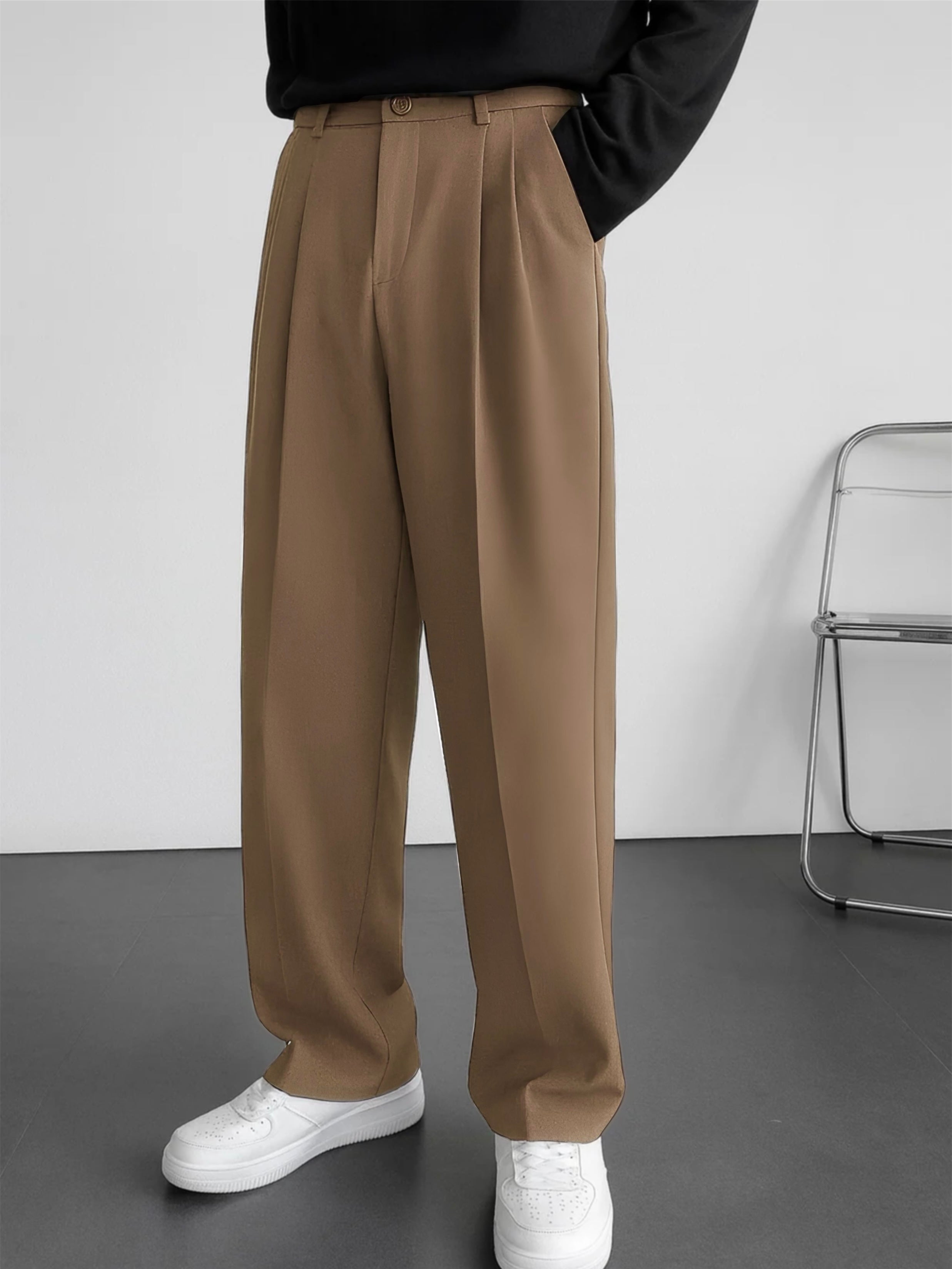 LIGHT BROWN KOREAN PANTS