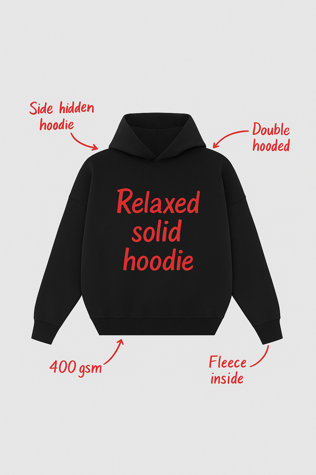 BLACK SIDER HOODIE