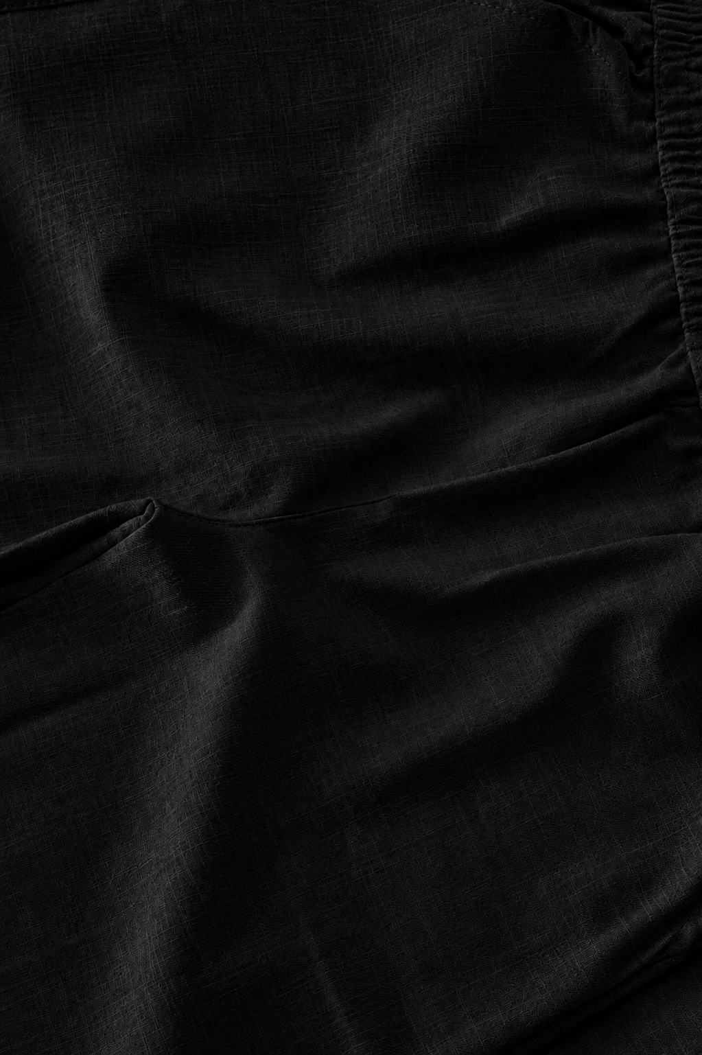 BLACK HEMP-LINEN PANTS