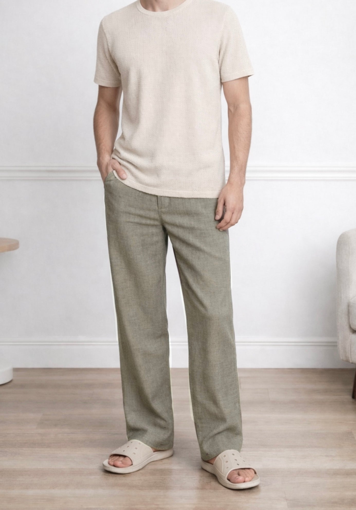 MILANO KHAKI LINEN PANTS