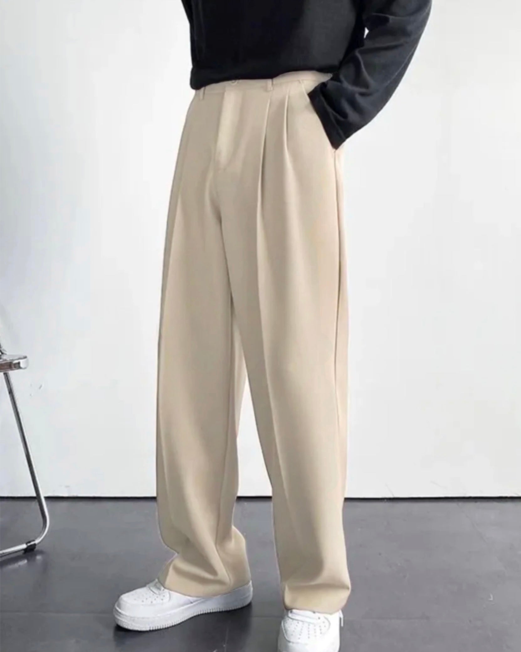 LIGHT BEIGE KOREAN PANTS