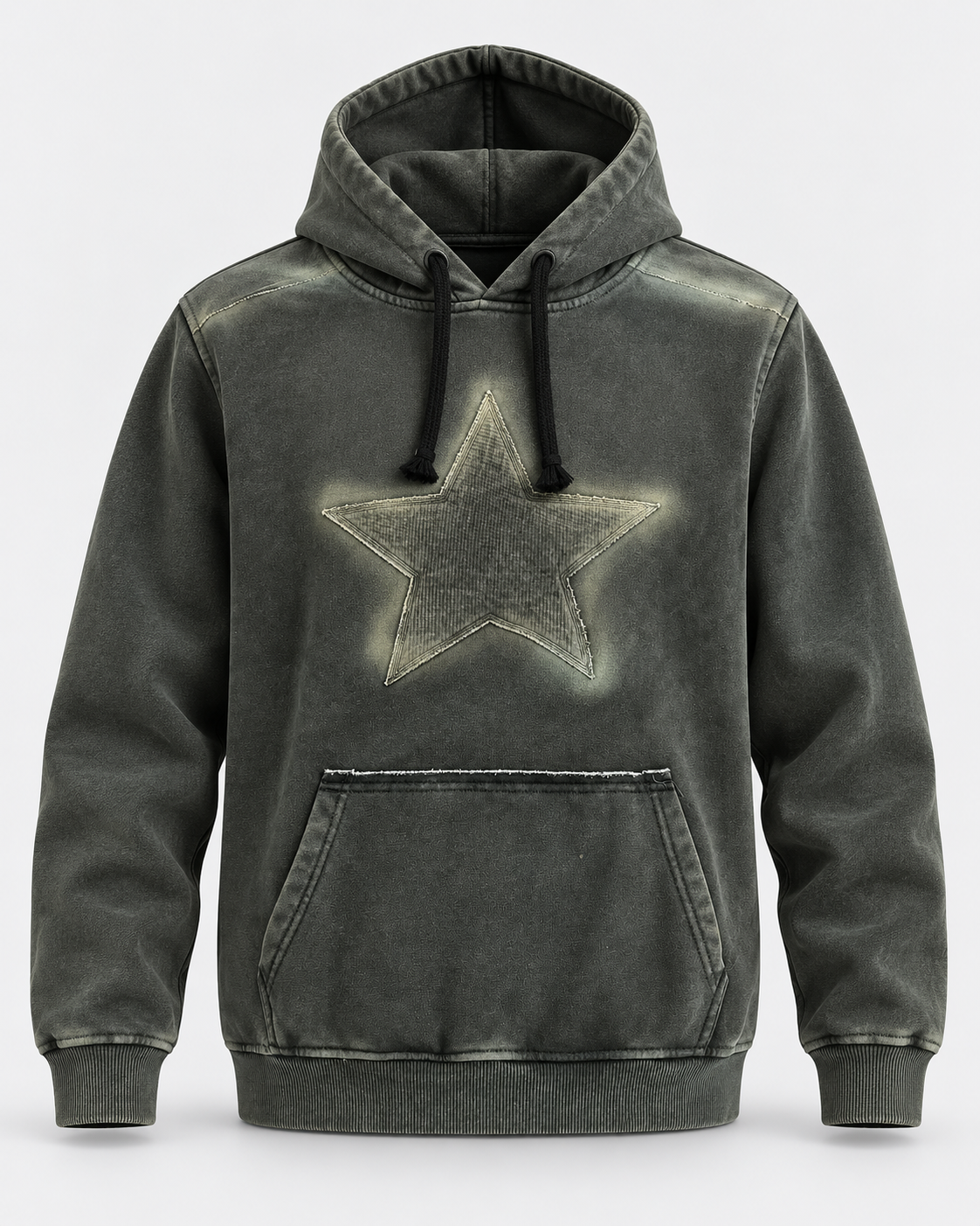VINTAGE GREEN STAR HOODIE