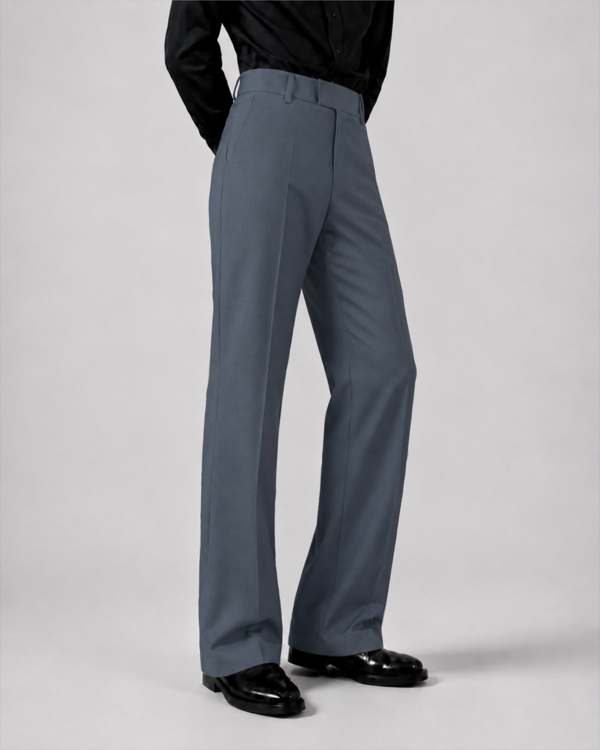 RELAXED DARK GREY BOOTCUT PANTS