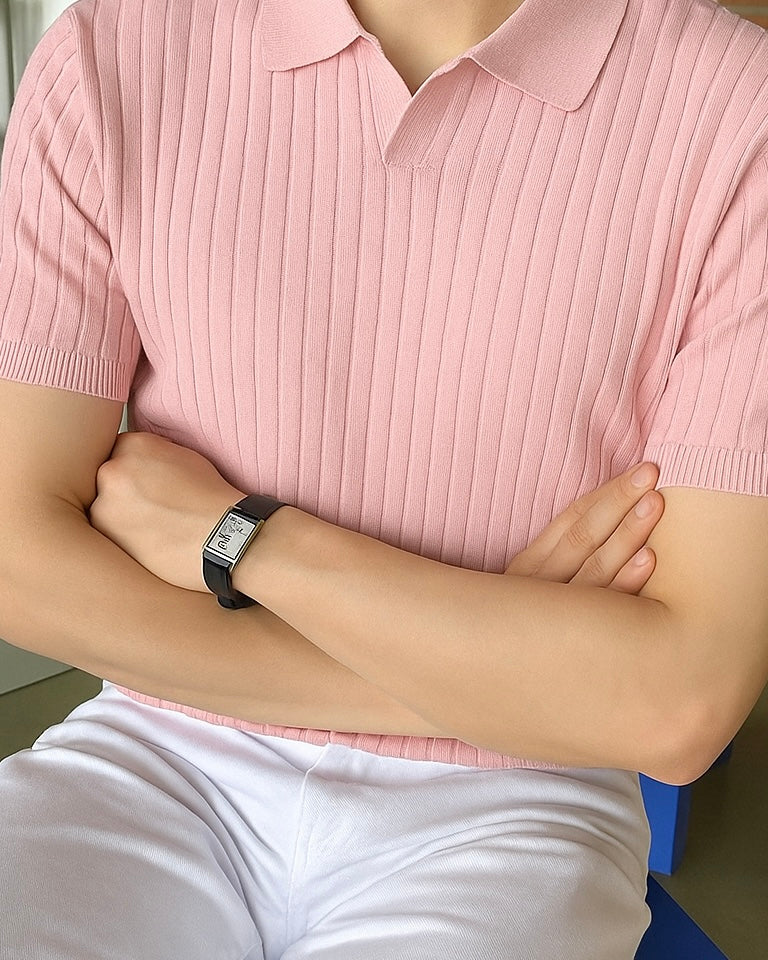 PINK CHAIN POLO