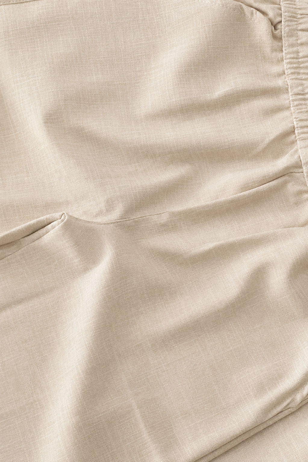 BEIGE HEMP-LINEN PANTS