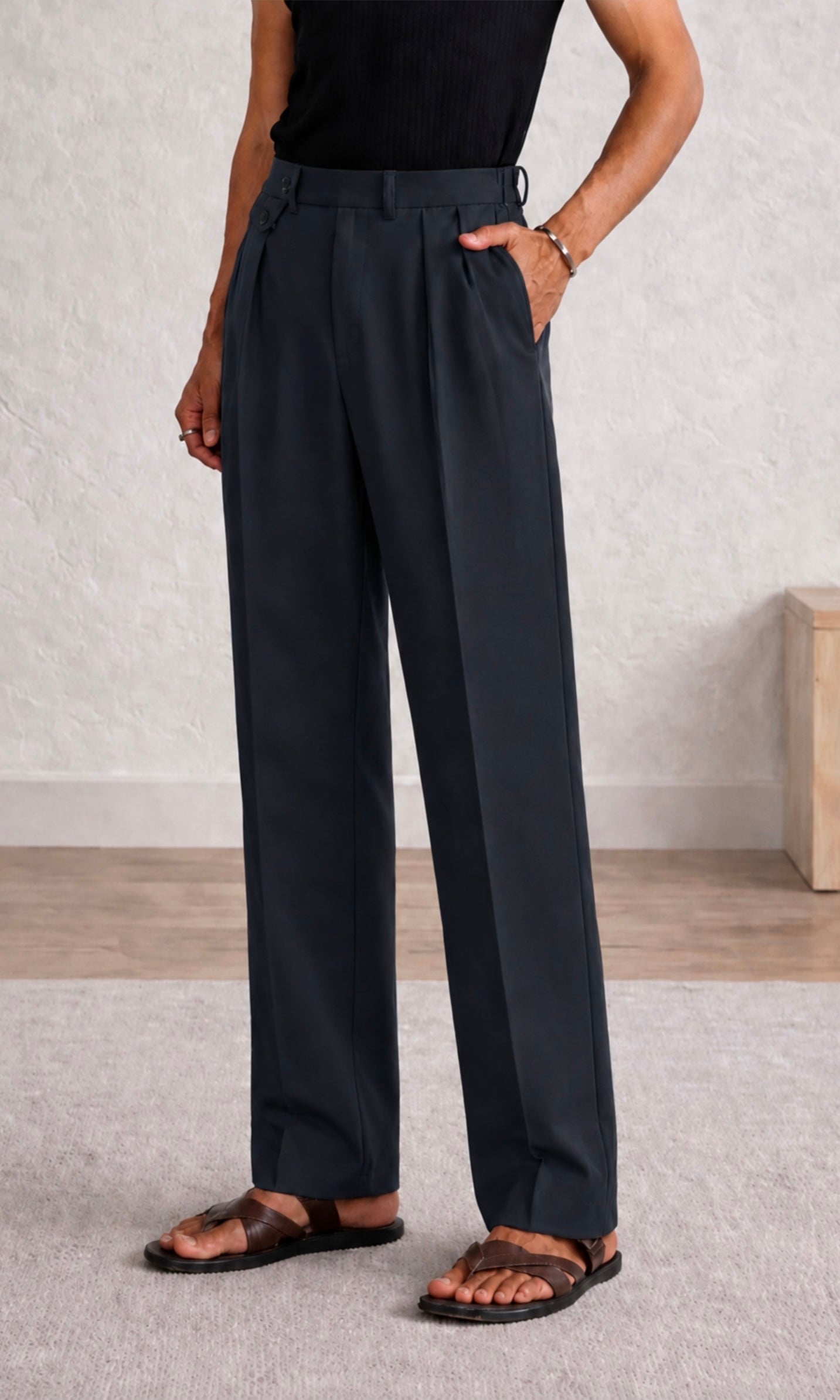NAVY BLUE GURKHA PANTS