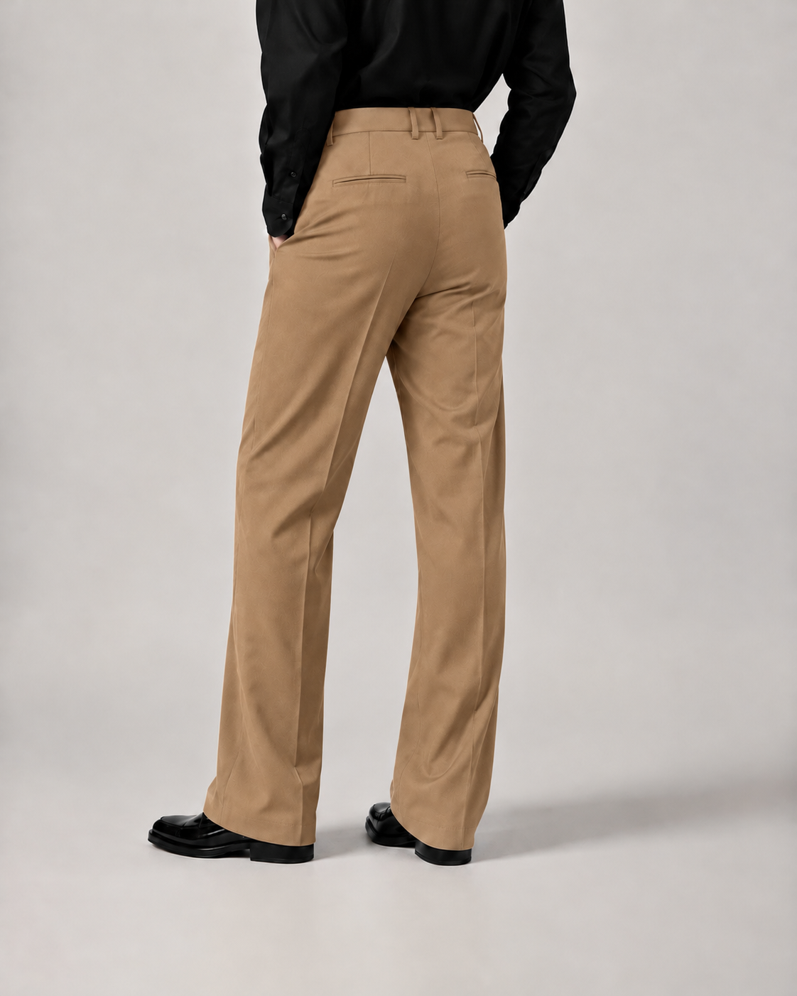 RELAXED LIGHT BROWN BOOTCUT PANTS