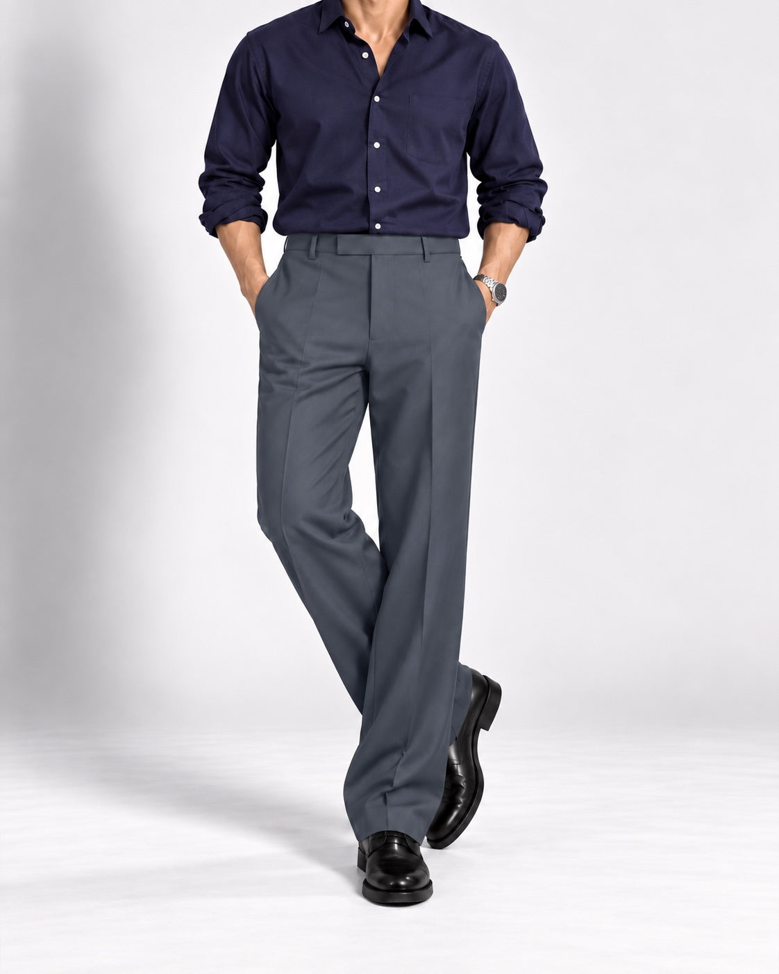 DARK GREY STRAIGHT UP PANTS