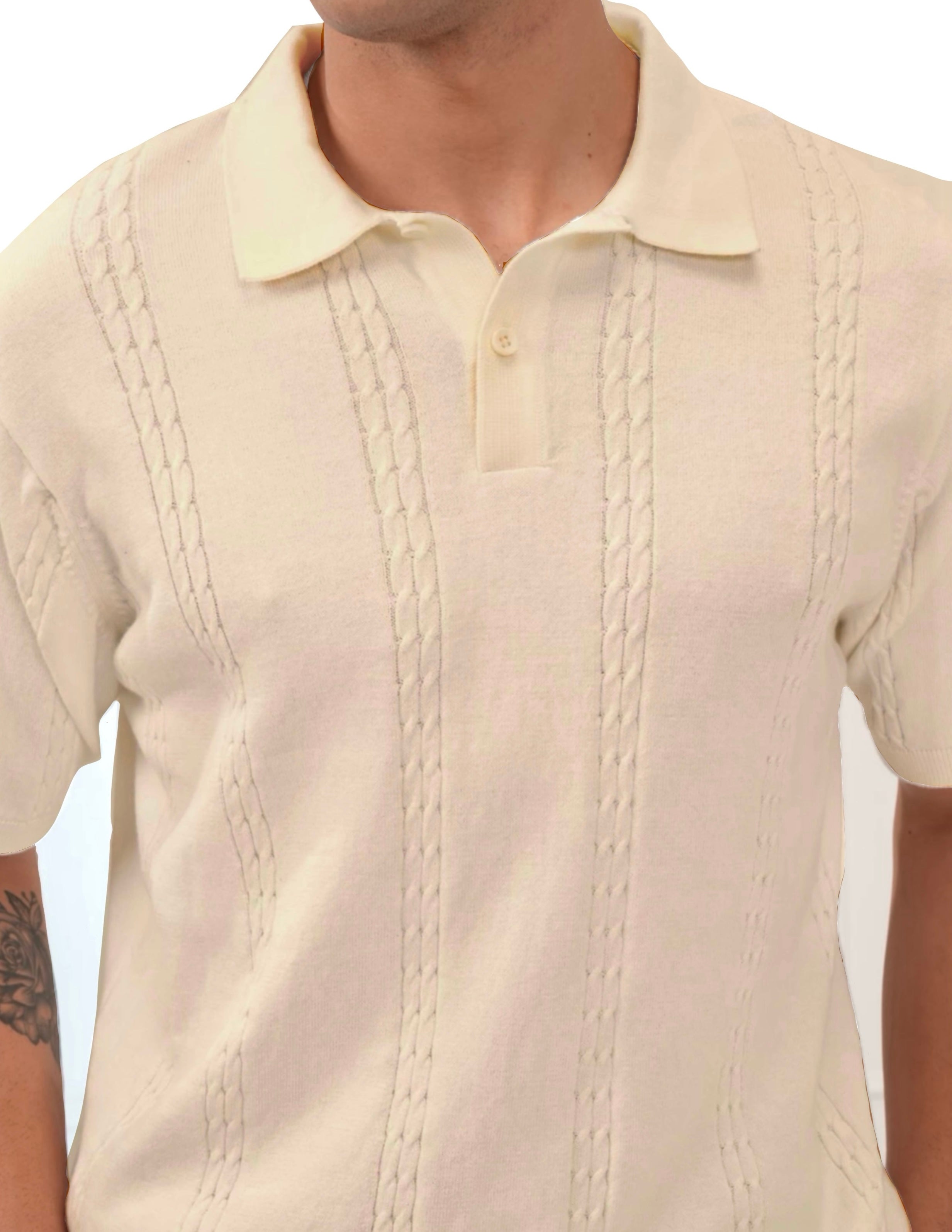 BEIGE CHAIN POLO