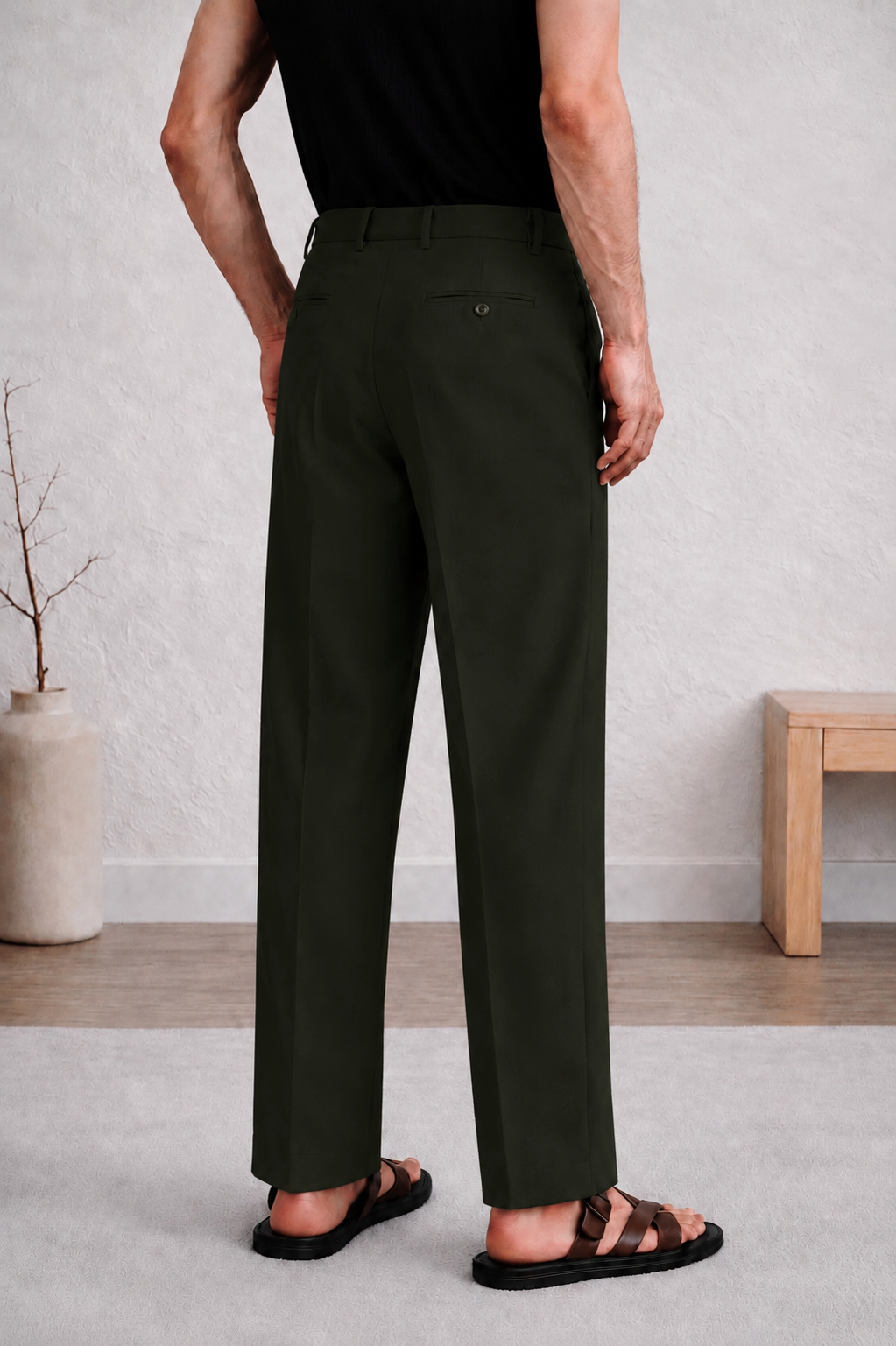 BOTTLE GREEN GURKHA PANTS