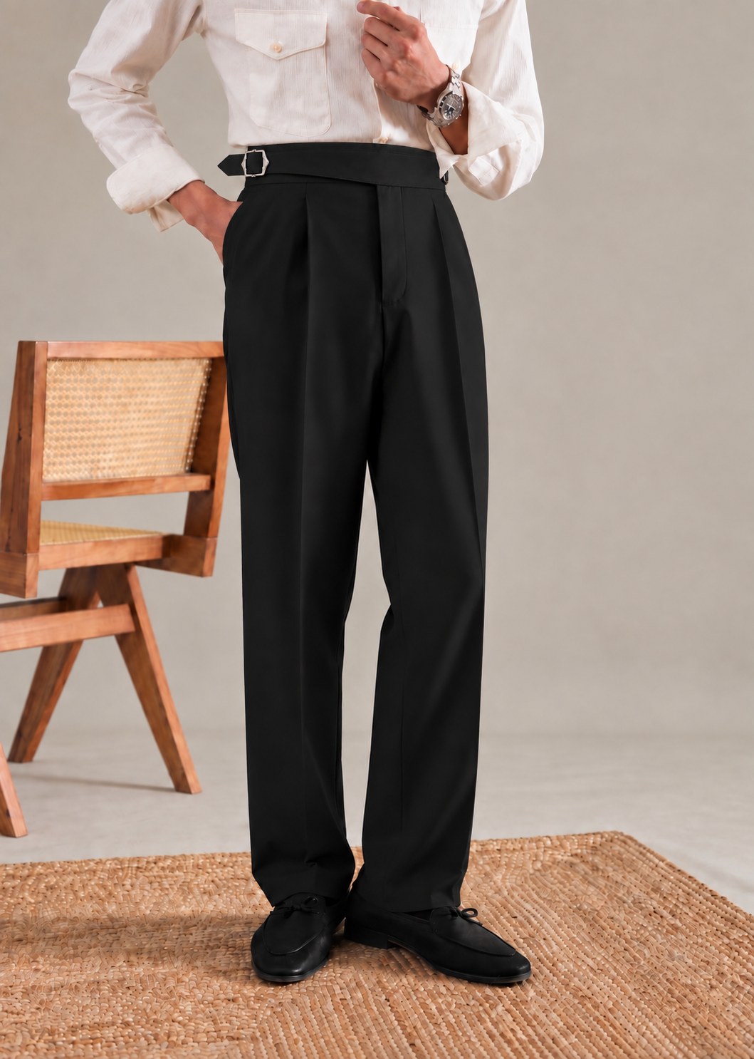 BLACK ITALIAN PANTS