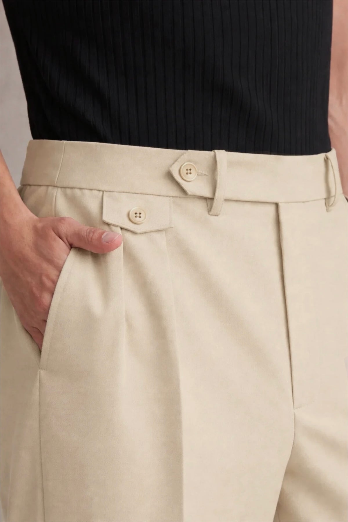 BEIGE GURKHA PANTS