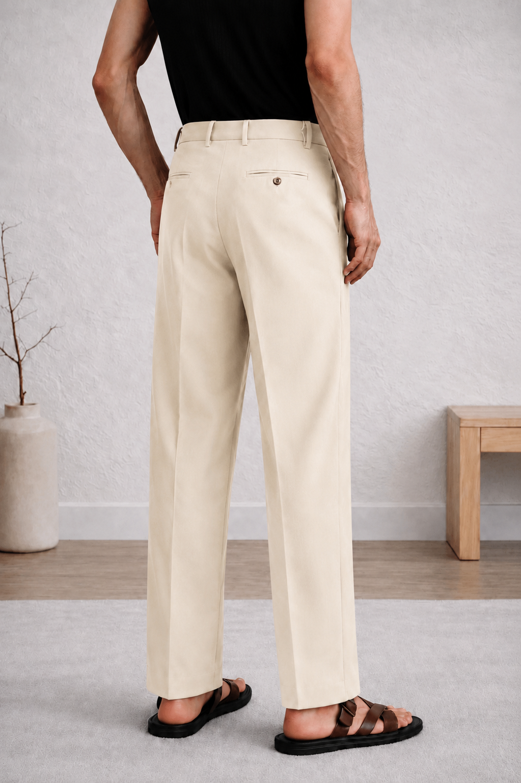 BEIGE GURKHA PANTS