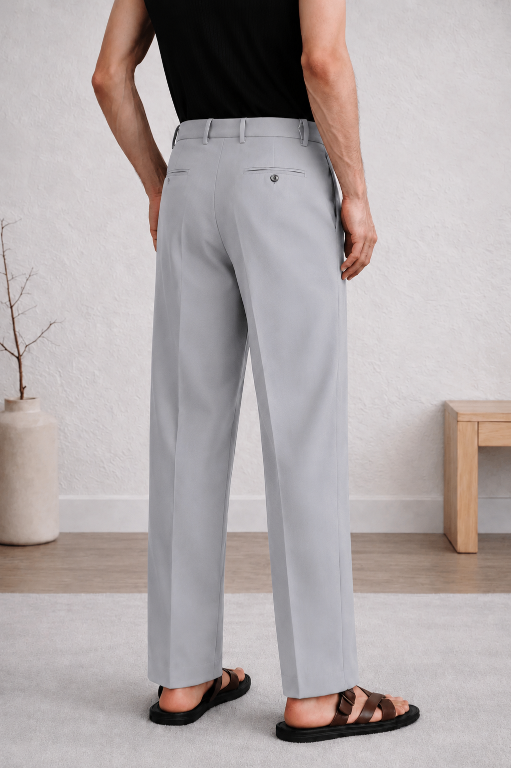 LIGHT GREY GURKHA PANTS