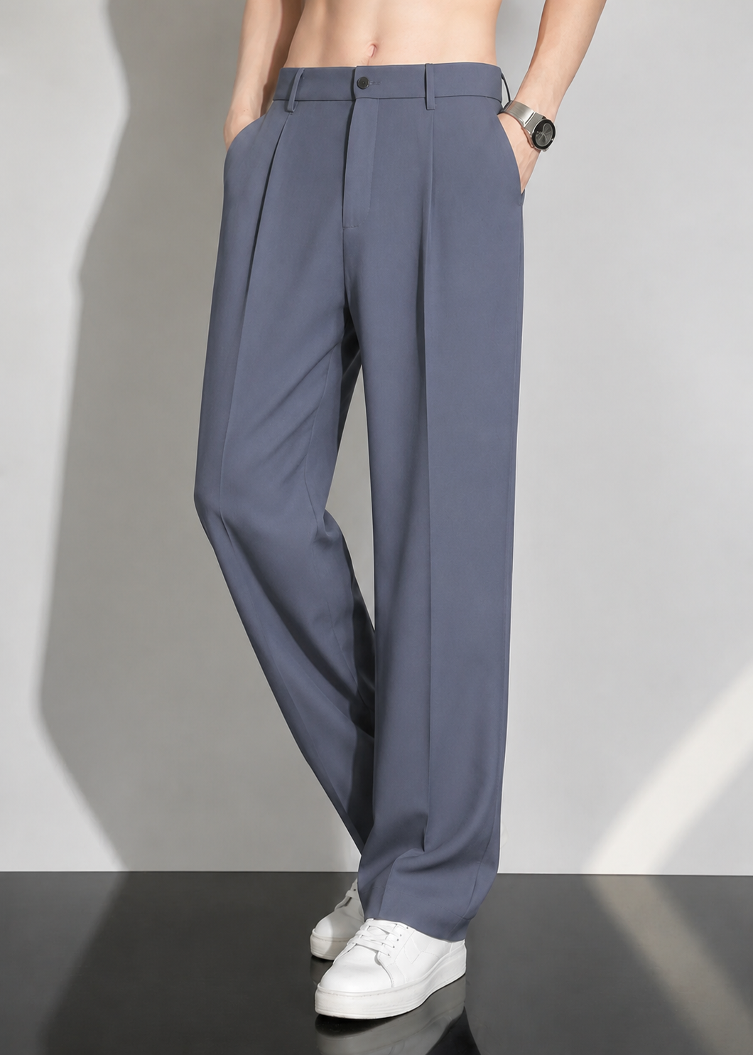 MATTE GREY JAPANESE PANTS