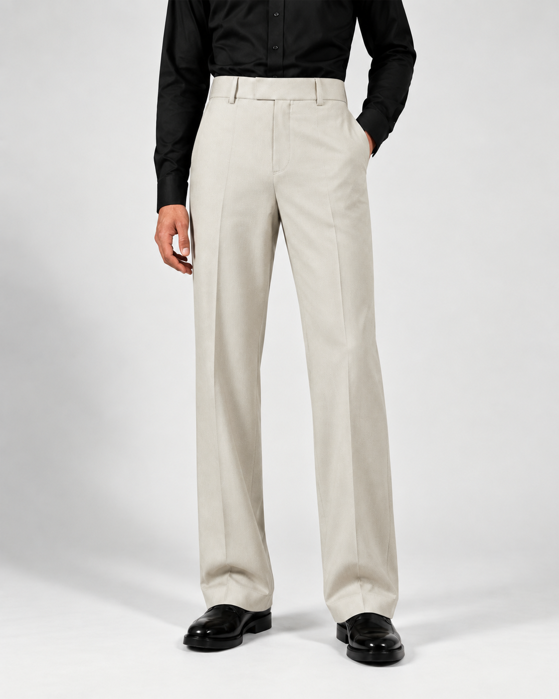 RELAXED IVORY BOOTCUT PANTS