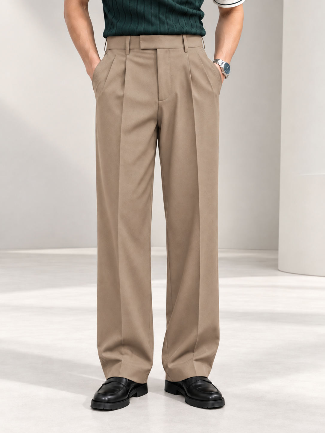 LIGHT BROWN UPGRADED KOREAN PANTS