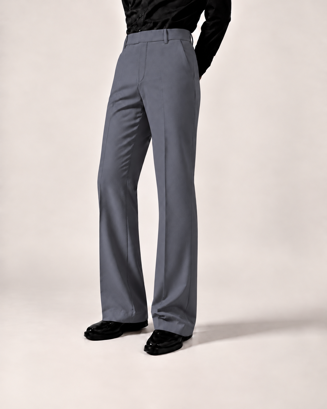 RELAXED DARK GREY BOOTCUT PANTS