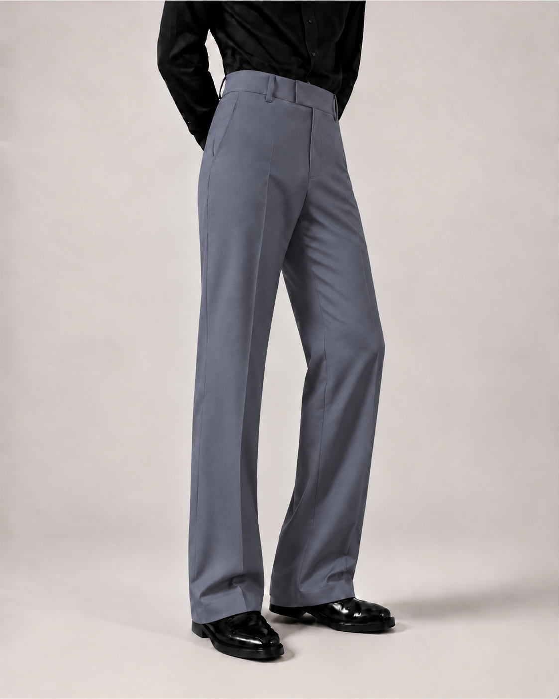 RELAXED DARK GREY BOOTCUT PANTS