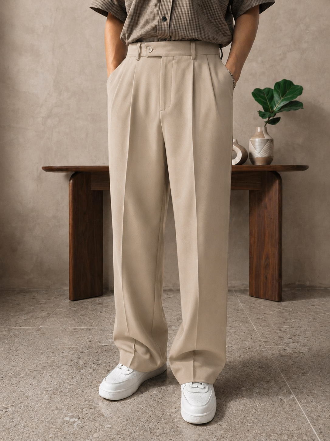 BEIGE GRAVITY PANTS
