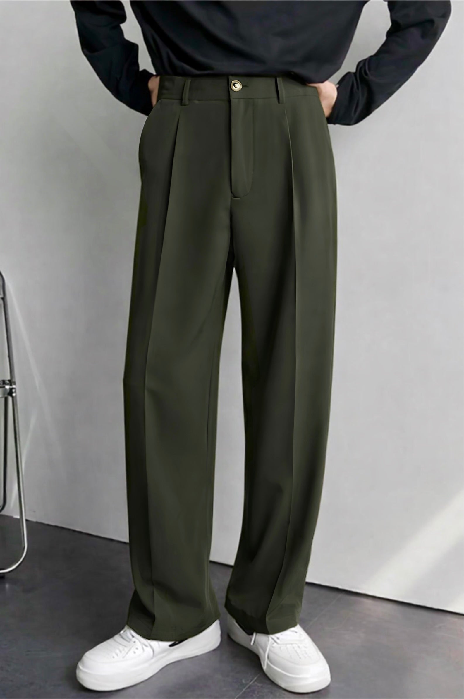 DARK OLIVE JAPANESE PANTS